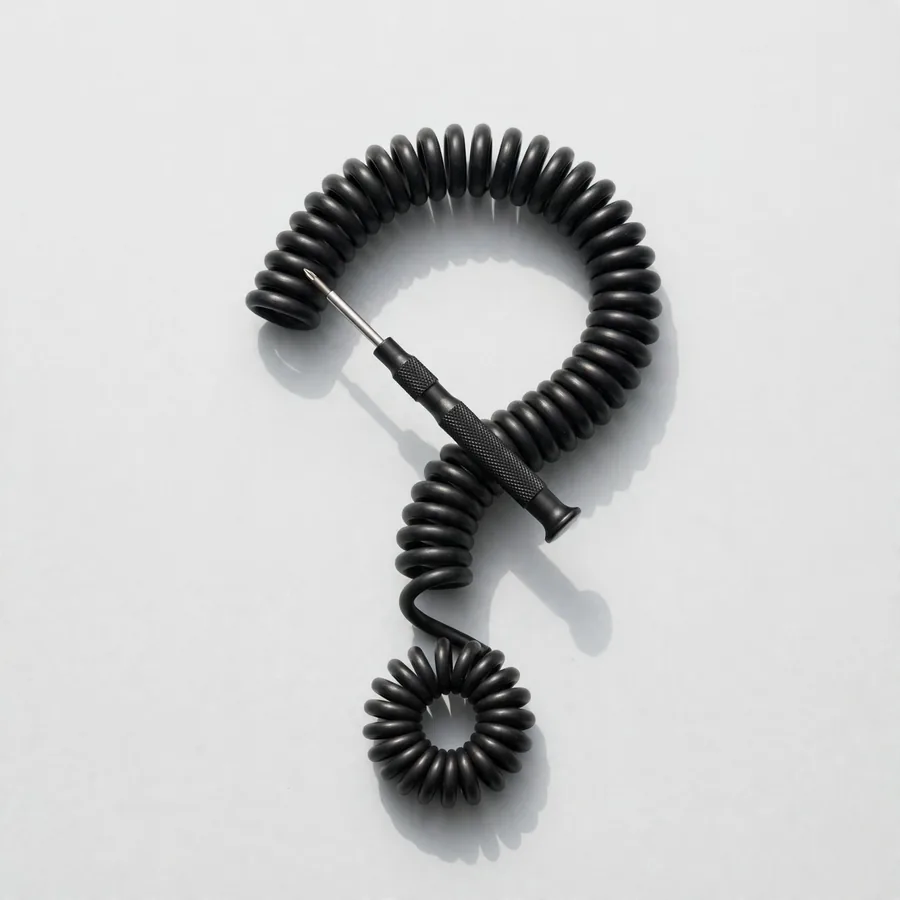 A question mark made of cables