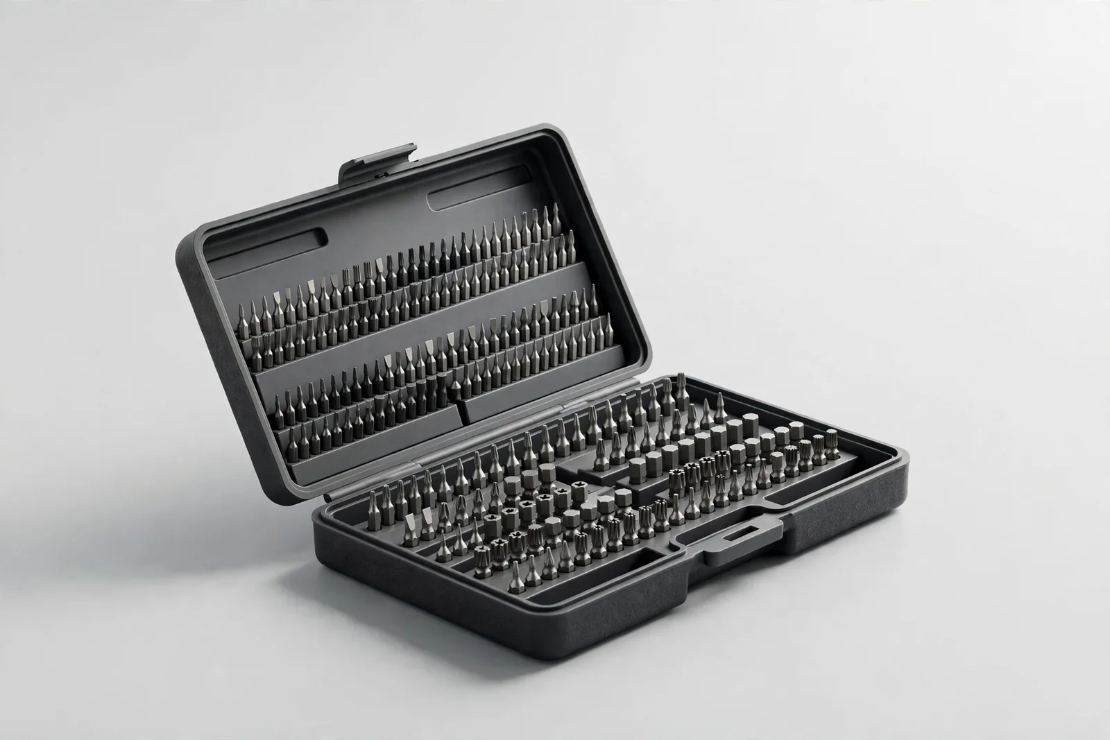 A small tool kit open on a table